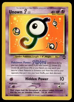 Pokemon TCG WoTC Promo #38/53 Unown [J] HP (Finger Print) - Image 1