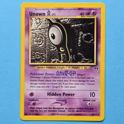 Unown A 33/75 Neo Discovery Rare Pokemon Card TCG WOTC Non Holo Vintage 2001 NM - Image 1