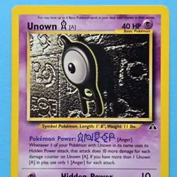 Unown A 33/75 Neo Discovery Rare Pokemon Card TCG WOTC Non Holo Vintage 2001 NM - Image 2