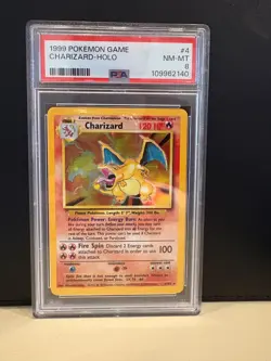 1999 Pokemon Base Set ** CHARIZARD ** Holo 4/102 PSA 8 NM-MT - Image 1