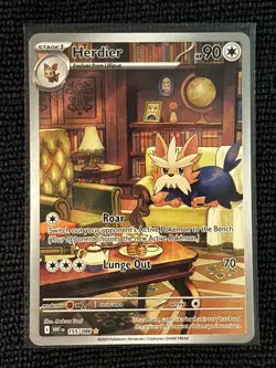 Herdier 155/086 NM Illustration Rare (EN) - Pokemon TCG SV: White Flare - Image 1