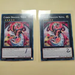 x2 YuGiOh Cyber Dragon Nova LEDD-ENB30 Common UNL Edition Mint Playset - Image 1