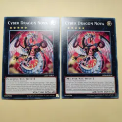 x2 YuGiOh Cyber Dragon Nova LEDD-ENB30 Common UNL Edition Mint Playset - Image 2