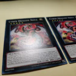 x2 YuGiOh Cyber Dragon Nova LEDD-ENB30 Common UNL Edition Mint Playset - Image 4