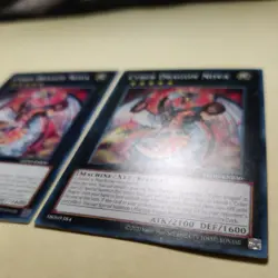 x2 YuGiOh Cyber Dragon Nova LEDD-ENB30 Common UNL Edition Mint Playset - Image 5