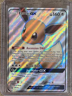 Pokemon Eevee GX Full Art Holo Rare Black Star Promo Card SM242 - Image 1