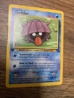Shellder 54/62 First Edition Fossil Set Non Holo Pokemon Card - Image 5
