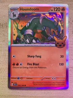Houndoom Holo Trick Or Trade 2023 Exclusive Pokemon TCG Card NM - Image 1