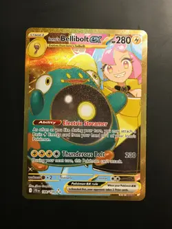 Iono's Bellibolt ex 188/159 Journey Together Gold Hyper Rare Card Pokemon TCG NM - Image 1