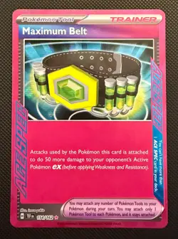 Pokemon TCG Maximum Belt 154/162 Temporal Forces Ace Spec Holo Rare Trainer Card - Image 1