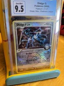 CGC 9.5 GEM MINT Dialga G 7/127 Platinum Cross Hatch League Promo Pokemon Card🌟 - Image 2