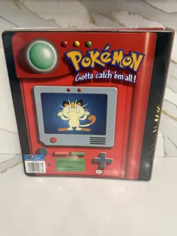 Vintage Pokemon Pikachu Meowth Trading Card 3 Ring Binder Plymouth 4077 - Image 5