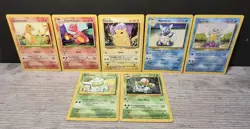 Pokemon Base Set Kanto Starters 7-Card Lot Pikachu & Evolutions Vintage LP - Image 1