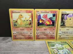 Pokemon Base Set Kanto Starters 7-Card Lot Pikachu & Evolutions Vintage LP - Image 2