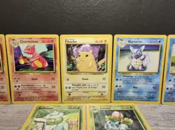Pokemon Base Set Kanto Starters 7-Card Lot Pikachu & Evolutions Vintage LP - Image 3