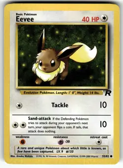 Eevee 55/82 Team Rocket LP Pokemon Card TCG - Image 1