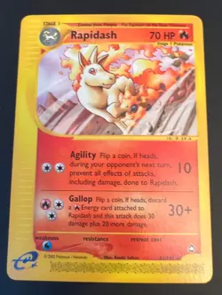 POKEMON AQUAPOLIS NON HOLO RAPIDASH RARE CARD 31/147 - Image 1