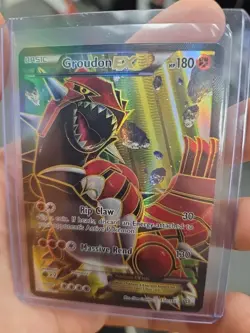 Pokemon Groudon EX Full Art Holo Ultra Rare TCG Card XY Primal Clash 150/160 - Image 1