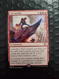 City On Fire March of the Machine Regular Card NM MTG - Image 1