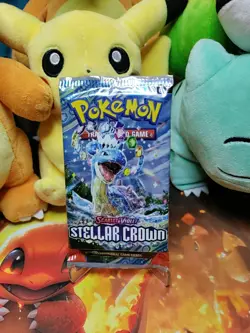 Pokemon Stellar Crown Booster Pack - 10 Cards / Pack - Random Art - SEALED - Image 1