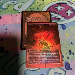 DIY Fiery Emancipation Full Art Foil Play Test Mtg Card - Image 1