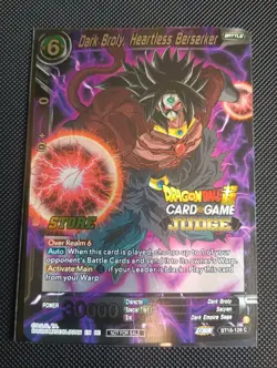 Dark Broly Heartless Berserker JUDGE STAMP Foil Dragon Ball Super Card Game | NM - Image 1