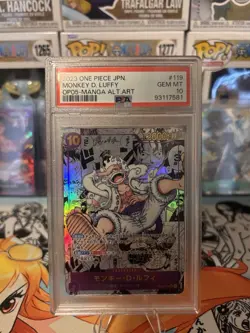 One Piece Monkey D. Luffy Gear 5 Manga Card PSA 10 OP05-119 (JAPANESE) - Image 1