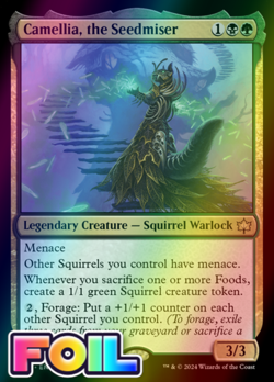 x1 Camellia, the Seedmiser BLB Bloomburrow MTG 207 FOIL RARE M/NM 1x - Image 1