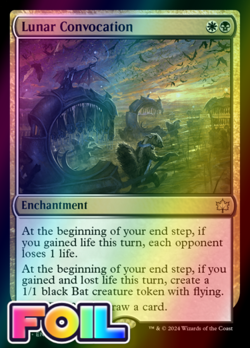 x1 Lunar Convocation BLB Bloomburrow MTG 223 FOIL RARE M/NM 1x - Image 1