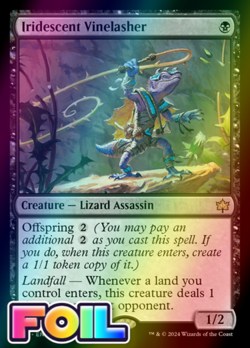 x1 Iridescent Vinelasher BLB Bloomburrow MTG 99 FOIL RARE M/NM 1x - Image 1