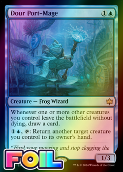 x1 Dour Port-Mage BLB Bloomburrow MTG 47 FOIL RARE M/NM 1x - Image 1