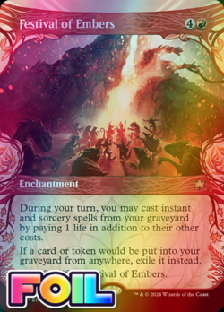 x1 Festival of Embers BLB Bloomburrow MTG 316 FOIL SHOWCASE RARE M/NM 1x - Image 1