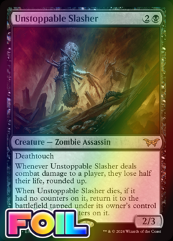 x1 Unstoppable Slasher DSK MTG 294 FOIL RARE M/NM 1x - Image 1