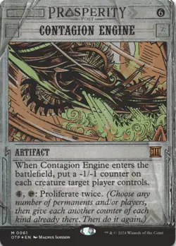 MTG Contagion Engine Foil NM Outlaws of Thunder Junction: Breaking News Magic 61 - Image 1