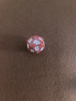 Judgement RED Spindown Life Counter DICE D20 mtg Mana Dice - Image 1