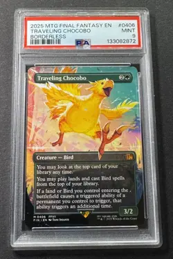 2025 MTG Final Fantasy Traveling Chocobo Borderless #406 PSA 9 - Image 1