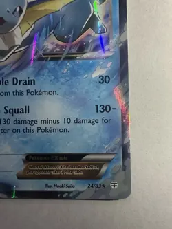 Pokemon TCG Vaporeon-EX Generations 24/83 Holo Rare EX LP - Image 4
