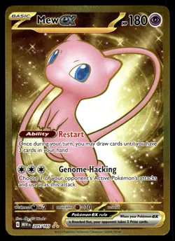 Mew EX 205/165 Full Art Gold Hyper Rare Pokemon Scarlet and Violet 151 NM - Image 1