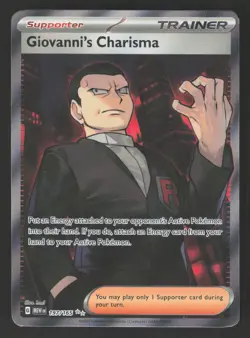Giovanni's Charisma 197/165 Pokemon Scarlet Violet 151 - Image 1