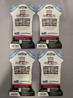 Pokemon Stellar Crown Sleeved Booster Packs X4 - Image 2