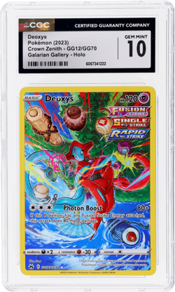 2023 Pokemon Sword and Shield Crown Zenith Deoxys Galarian Gallery #GG12 CGC 10 - Image 1