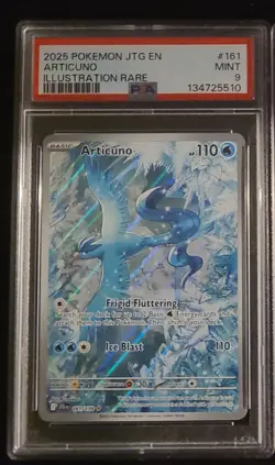 2025 Pokemon Journey Together Articuno Illustration Rare TCG PSA 9 mint 161/159 - Image 1