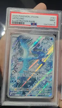 2025 Pokemon Journey Together Articuno Illustration Rare TCG PSA 9 mint 161/159 - Image 2