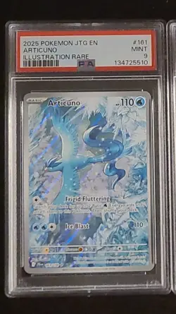 2025 Pokemon Journey Together Articuno Illustration Rare TCG PSA 9 mint 161/159 - Image 3