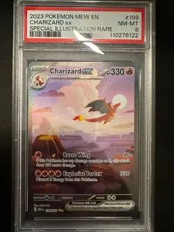 2023 Pokemon Charizard ex 199/165 Full Art SIR Scarlet & Violet 151 PSA 8 - Image 1