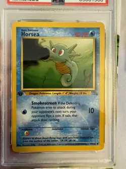1999 Pokemon - 1st Edition Horsea Non-Holo Fossil 49/62 - PSA 9 Mint! - WOTC - Image 3