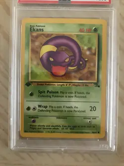 1999 Pokemon Fossil Ekans 1st Edition PSA 9 MINT No. 46/62 #46 - Image 2