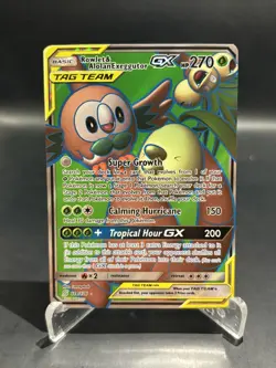 Rowlet & Alolan Exeggutor GX 214/236 Tag Team Unified Minds Pokemon TCG - Image 1
