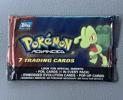 1x 2003 Pokemon Advanced Topps Sealed New Booster Pack Vintage Treecko Rare - Image 1