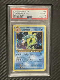 2016 PSA 8 Gyarados Holo #34 Pokemon TCG XY Evolutions - Image 1